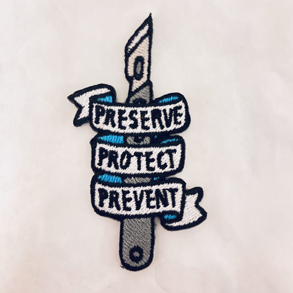 Embroidered Patch: Preserve Protect Prevent